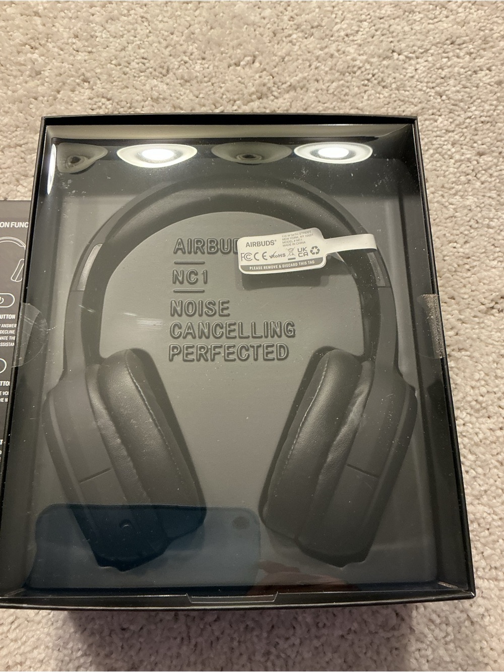 AIRBUDS NC1 Noise Cancelling Headphones - Black - Picture 3 of 4